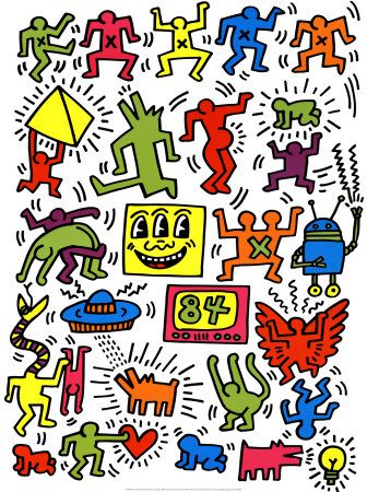 Una obra característica de Keith Haring