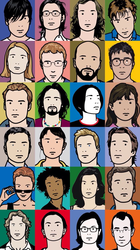 Retratos de Julian Opie