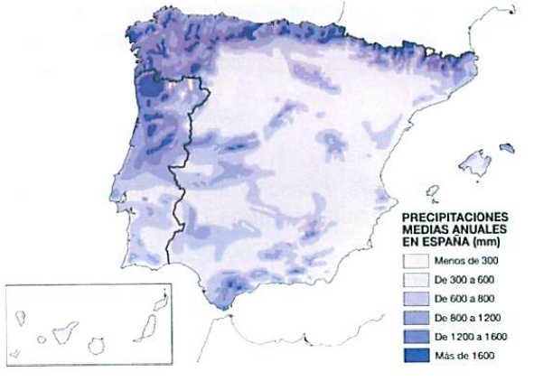 Precipitaciones medias anuales