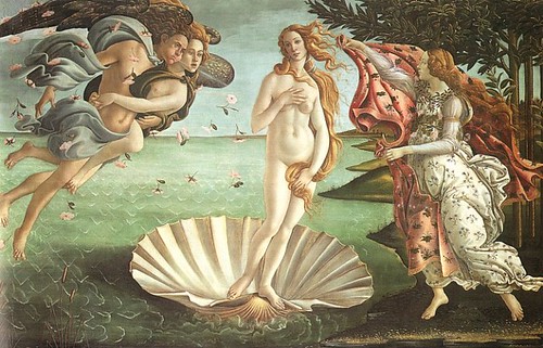 El nacimiento de Venus-Botticelli-1489-Galería Uffzi