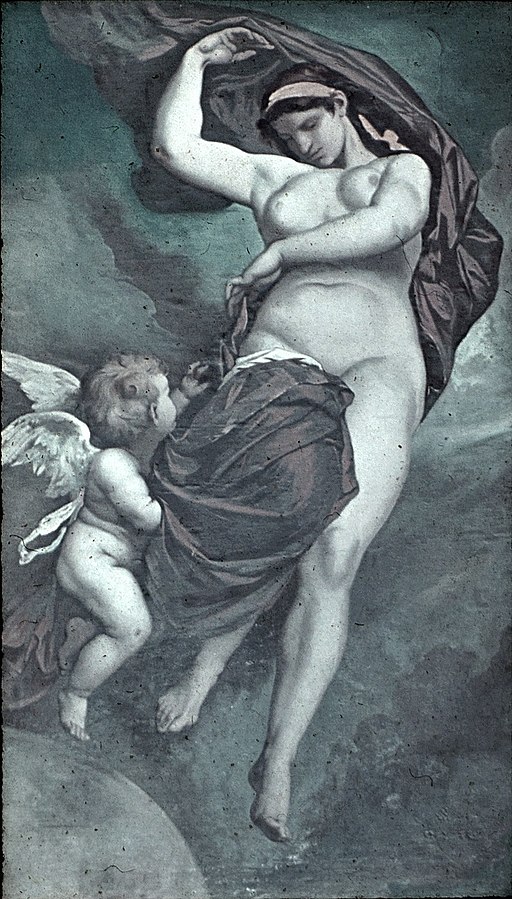 Representación de la diosa Gea, la Tierra, en la oscuridad de la noche primigenia