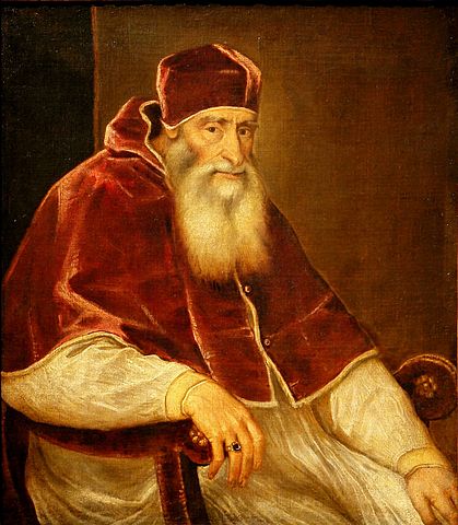 Tiziano también pintó al Papa Paulo III