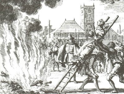 Ejecución de una anabaptista en 1571