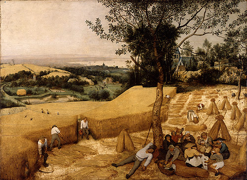 En este cuadro de Brueghel vemos cómo los campesinos realizan la siega de sus cosechas