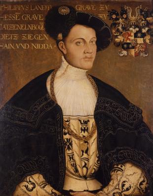 Felipe I de Hesse, uno de los líderes de la Liga de Esmalcalda