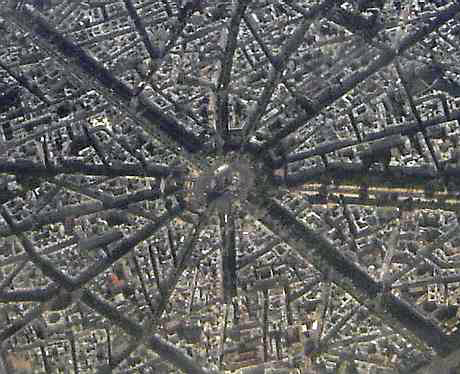 Paris. Plaza de la Estrella. Diseño de Haussman.