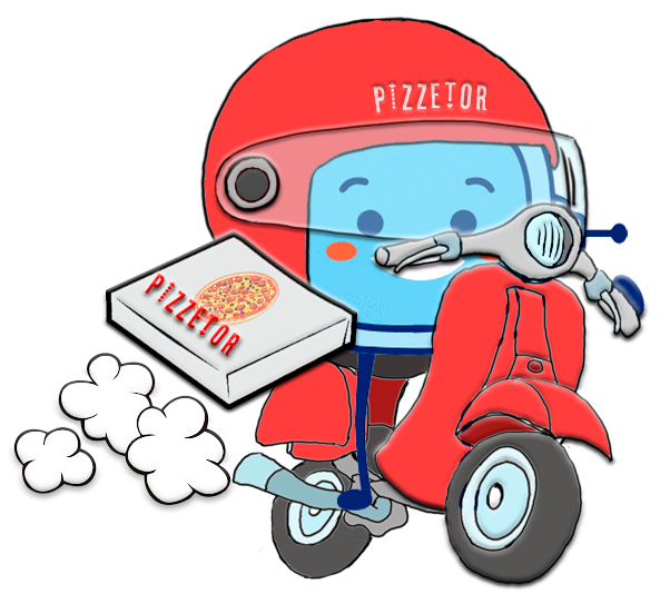 Aparece Rétor montado en una moto como repartidor de pizzas.