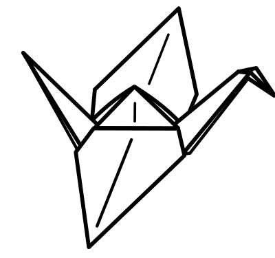En la imagen aparece un pictograma que representa un origami