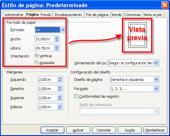 Formato de página