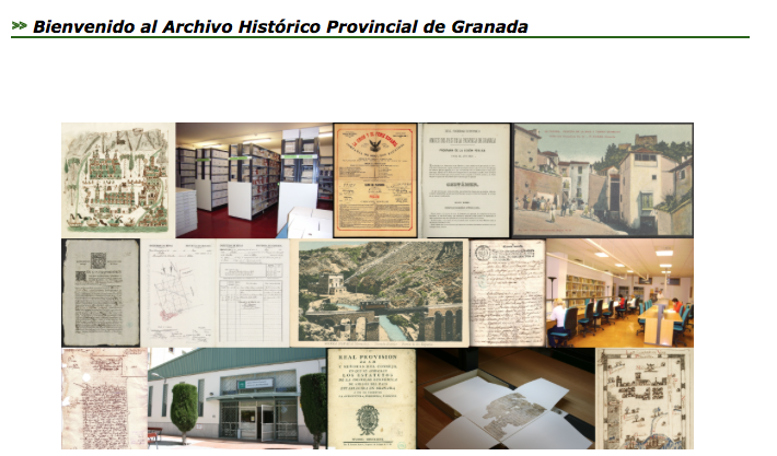 Imagen de presentación del Archivo Histórico Provincial de Granada