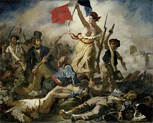 La libertad guiando al pueblo. E. Delacroix