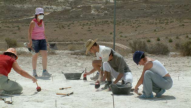 Excavaciones en el yacimiento en Orce, Granada