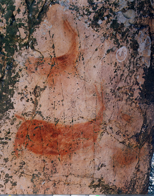 Pintura Rupestre en Aldeaquemada (Jaén).
