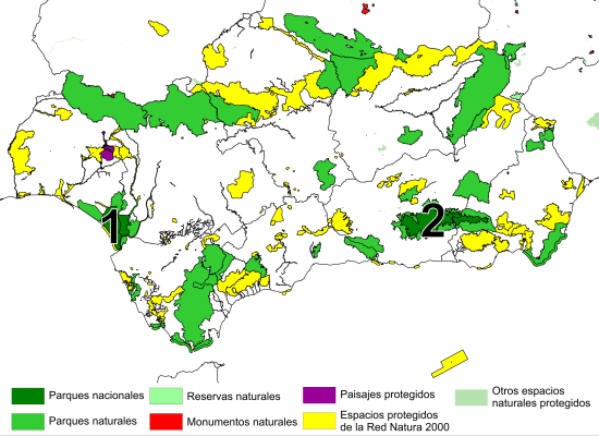 Espacios naturales de Andalucía
