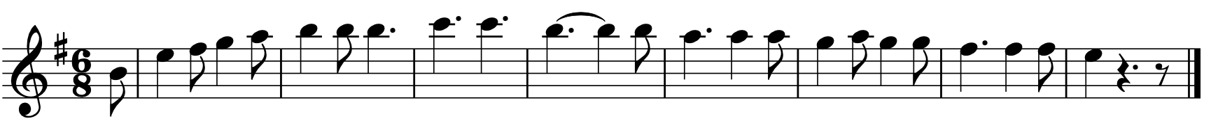 Diseño melódico simétrico.