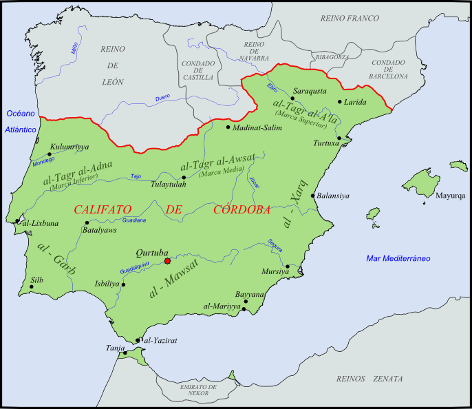 Mapa de España año 1000