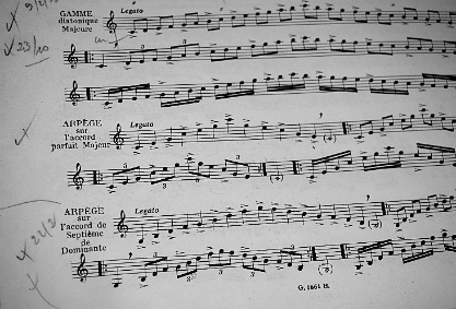 Fotografía de una partitura.