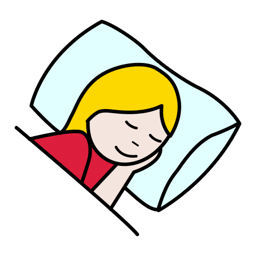 Una chica sobre una almohada durmiendo.