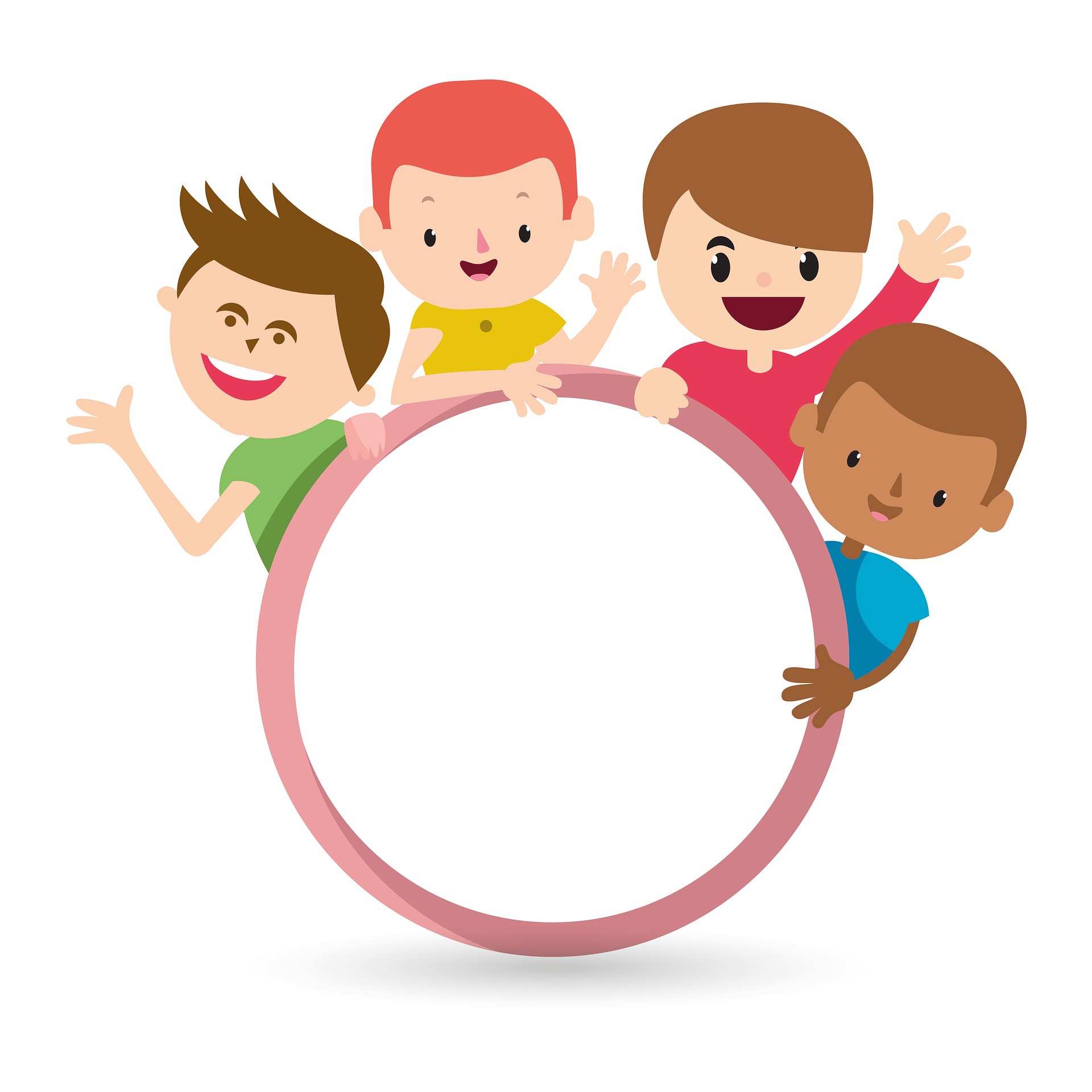 La imagen muestra un anillo, y en el exterior del mismo, varios niños asomándose