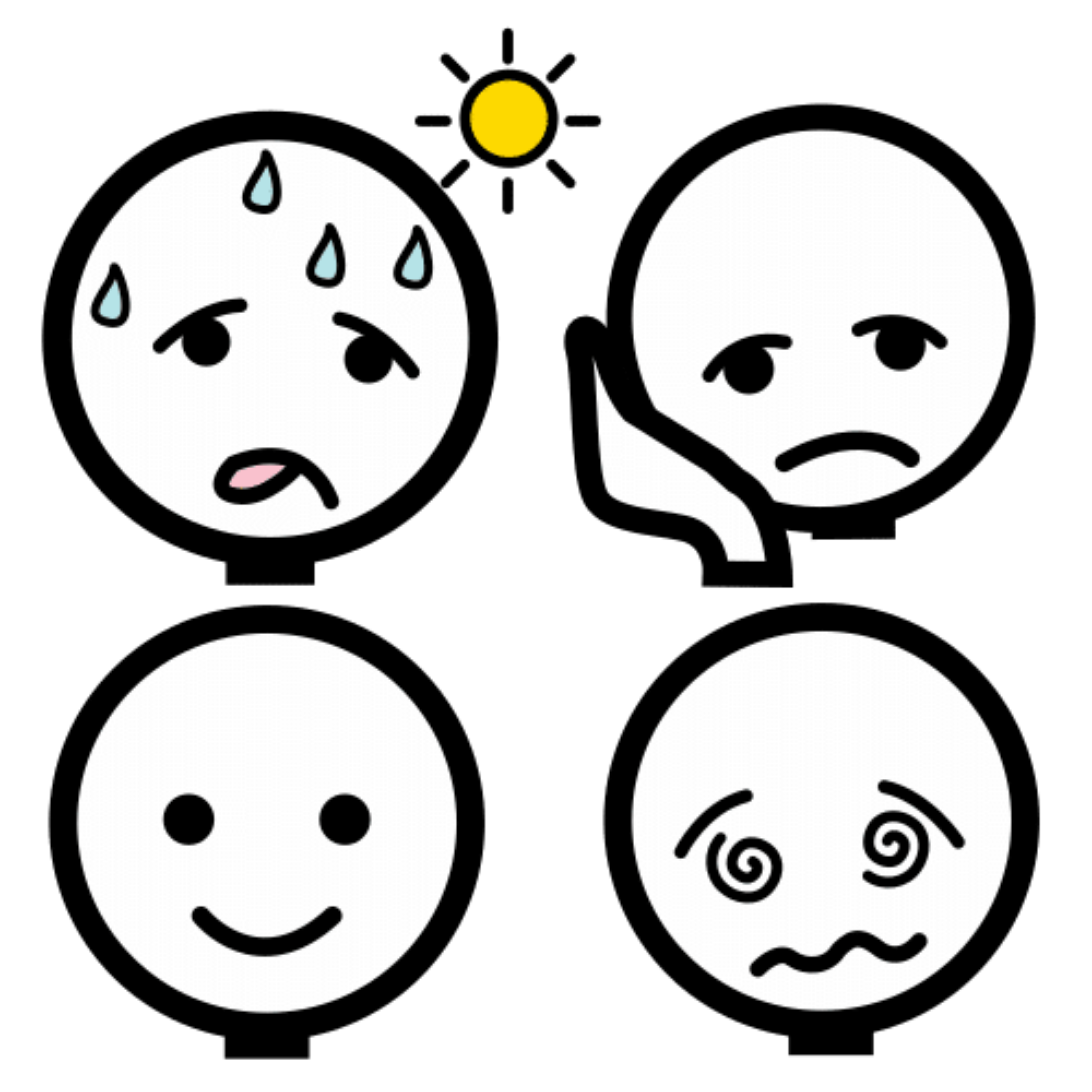 En la imagen aparecen caras mostrando diferentes emociones