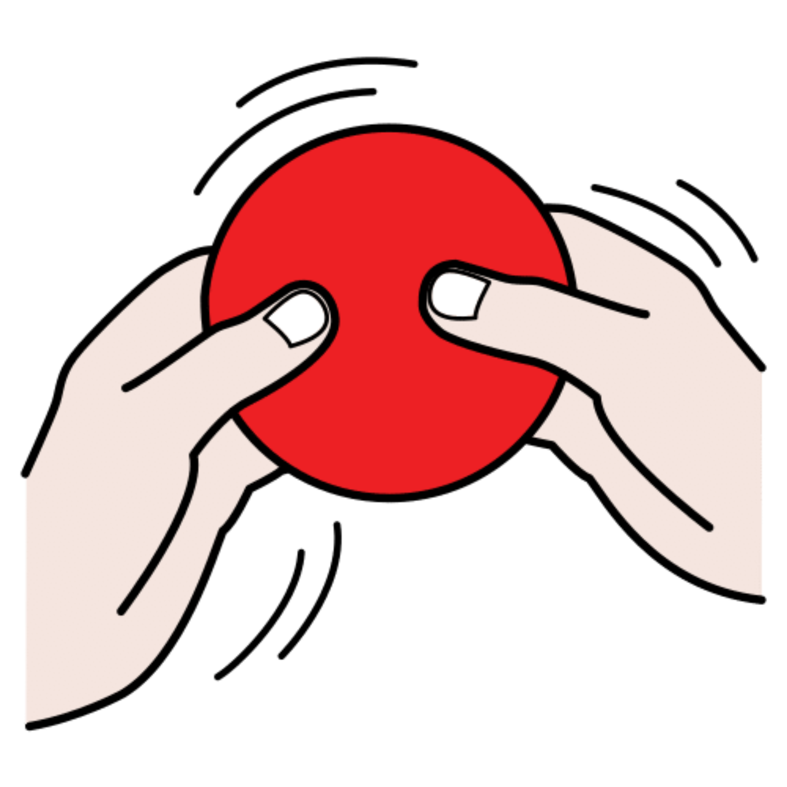 La imagen muestra unas manos manipulando una ficha roja