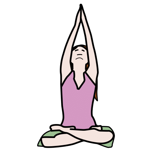 La imagen muestra a una persona practicando yoga