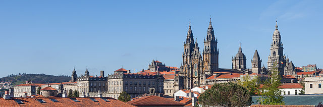 Fotografía de Santiago de Compostela con la catedral al fondo