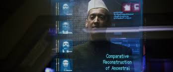 profesor de protoindoeuropeo en una escena de la película Prometheus