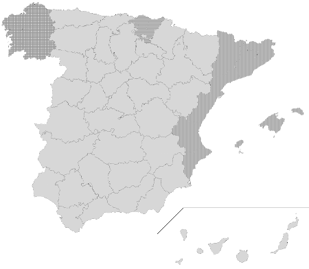 Mapa de las lenguas peninsulares