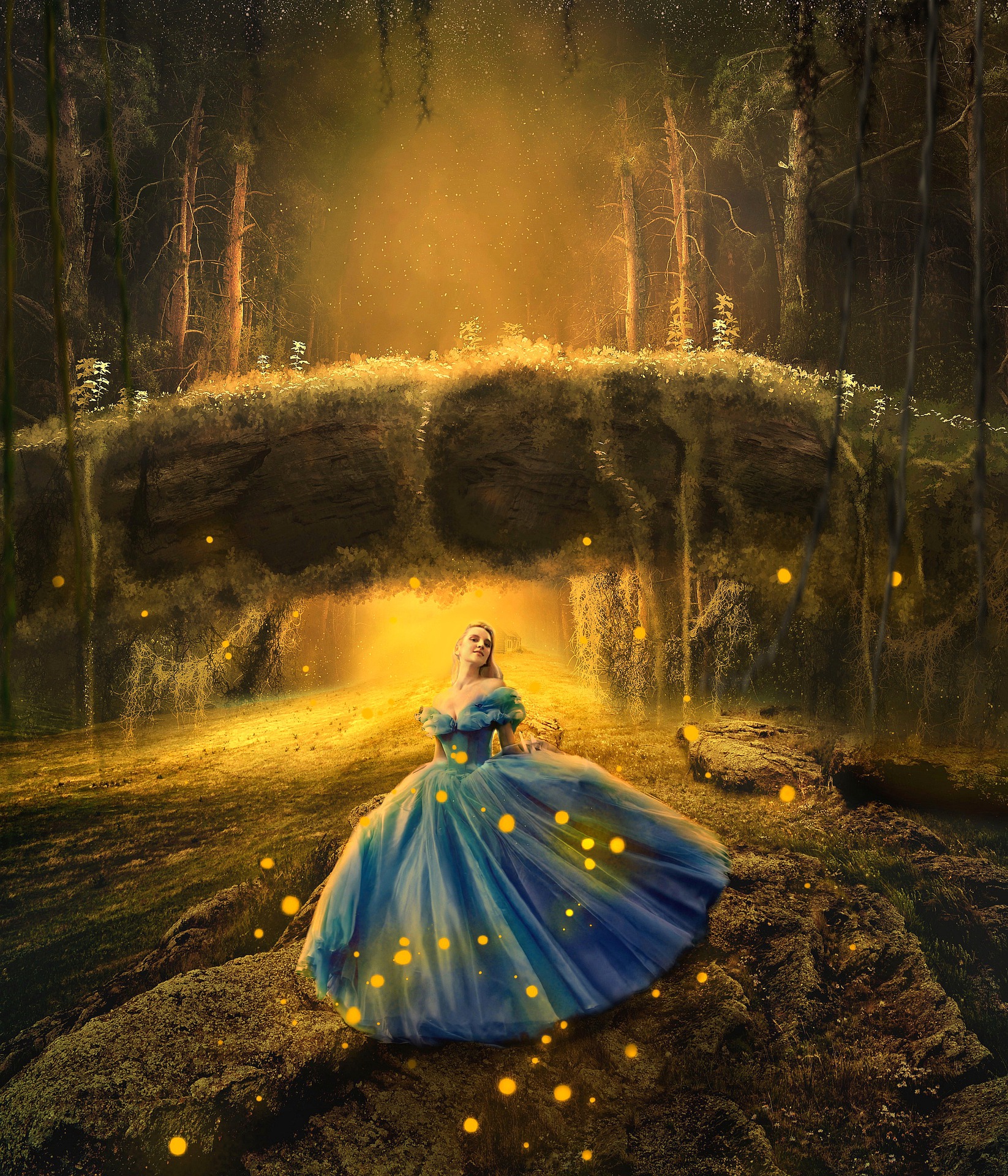 Imagen de una princesa en un bosque