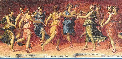 las Musas bailan en corro