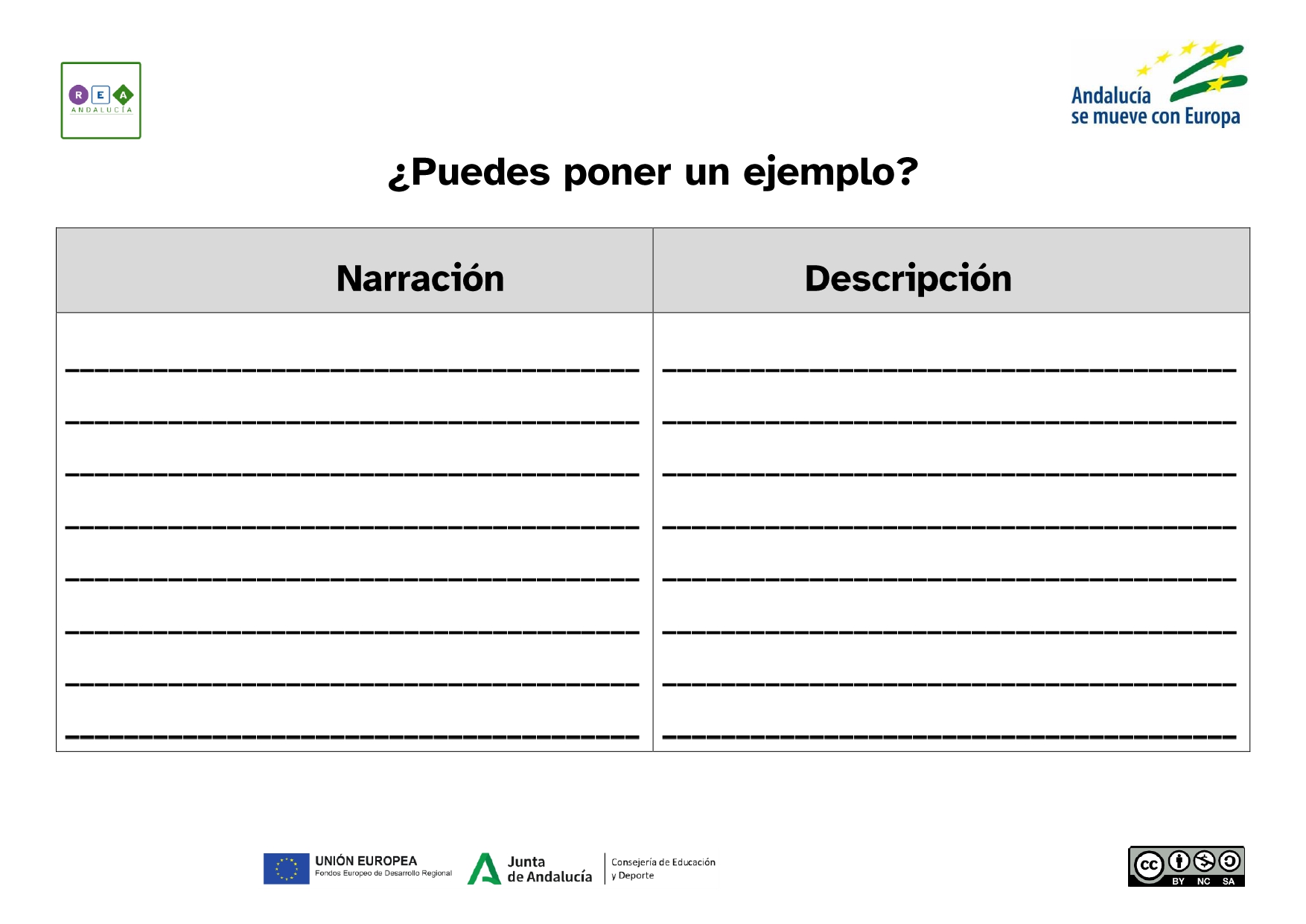 Tres columnas. En una aparece como título diálogo, en otra exposición y en la última argumentación