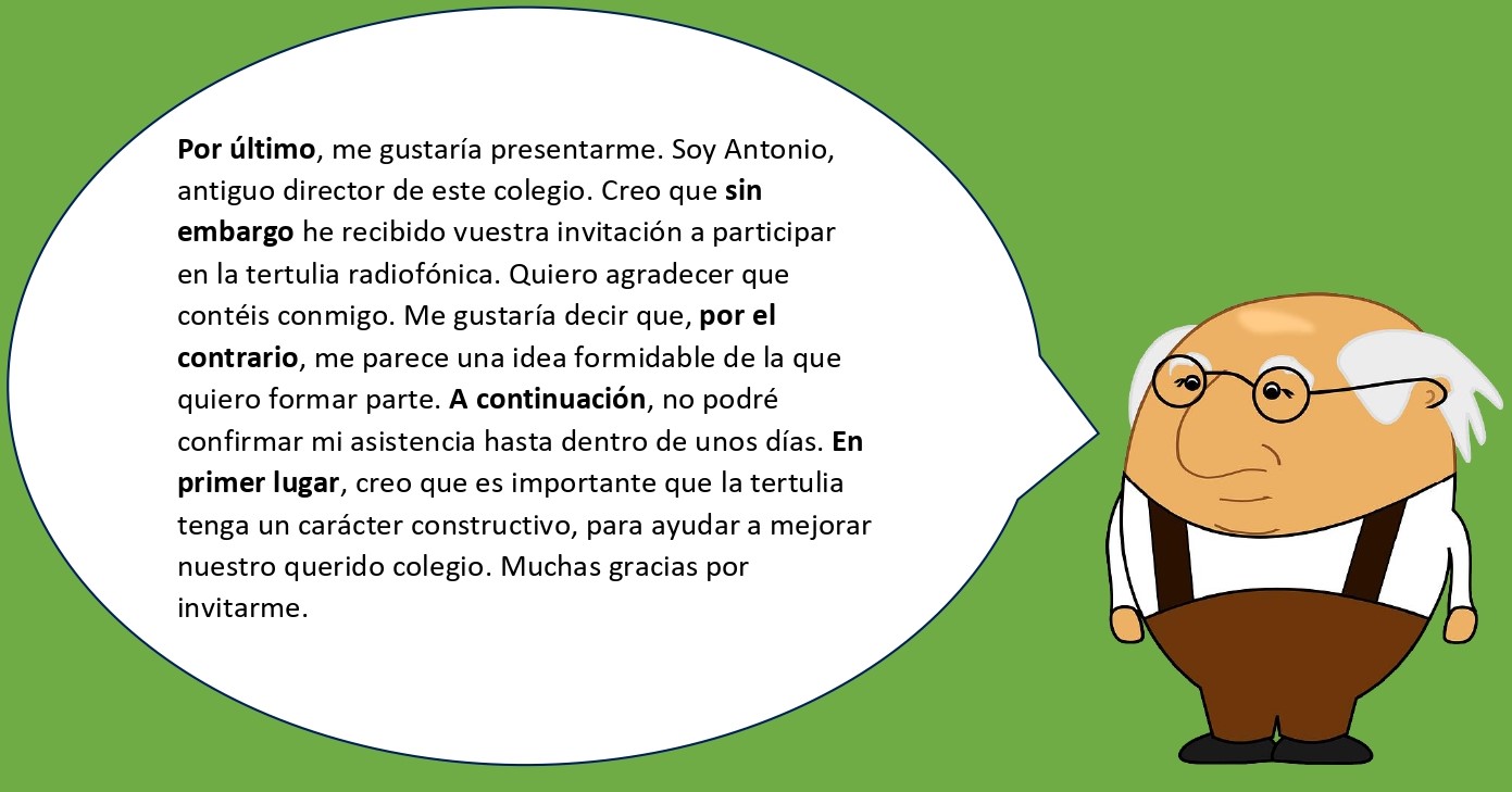 Un abuelo que en una viñeta se presenta