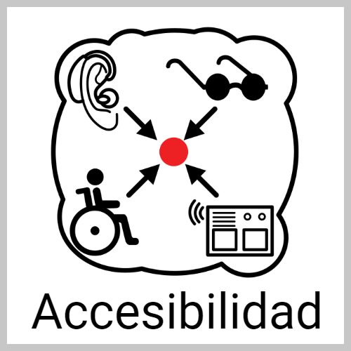 En la imagen puede verse un elemento que es accesible para personas con movilidad reducida, discapacidad auditiva y visual.