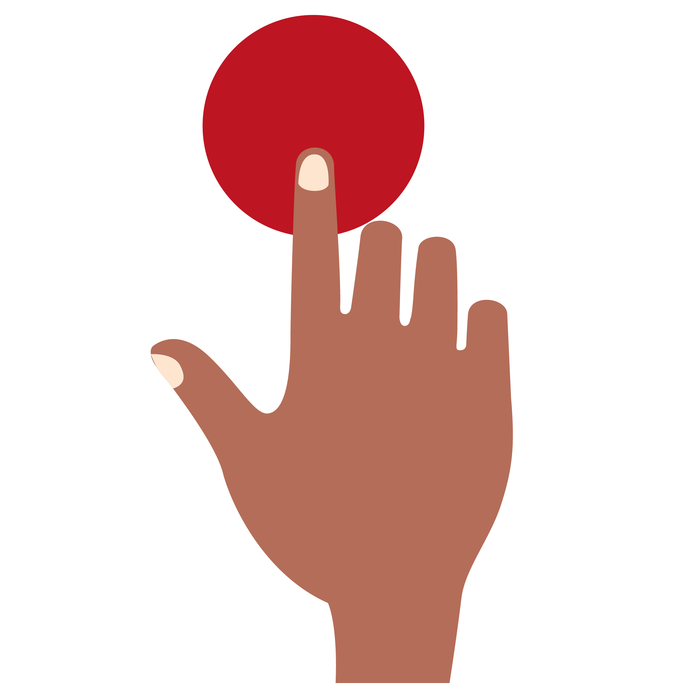 En la imagen puede verse una persona pulsando un botón. Simboliza la interactividad del REA.