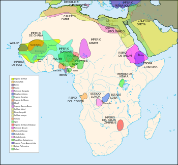 Mapa diacrónico con las diferentes civilizaciones antes de la colonización europea
