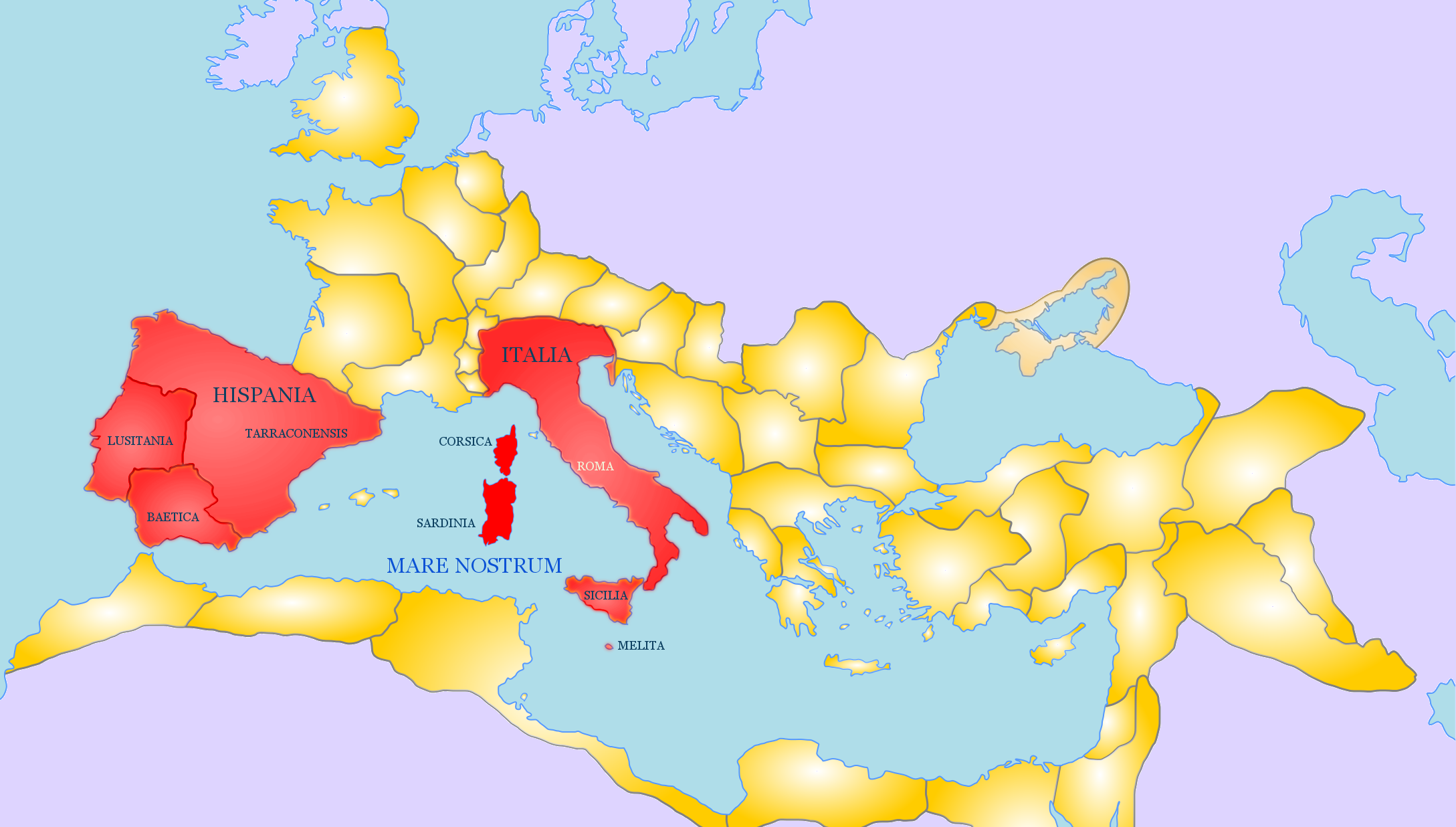 provincias occidentales del imperio romano