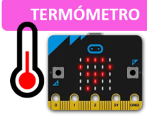 Placa micro:bit mostrando temperatura
