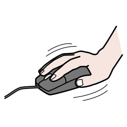 La imagen muestra una mano sujetando un ratón de ordenador.