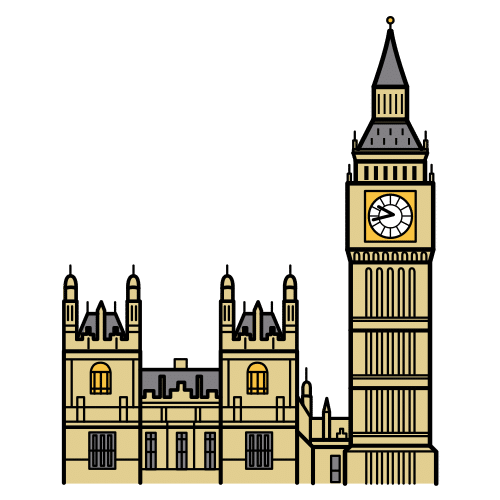 La imagen muestra el Big Ben, una torre alta con un reloj en Londres.