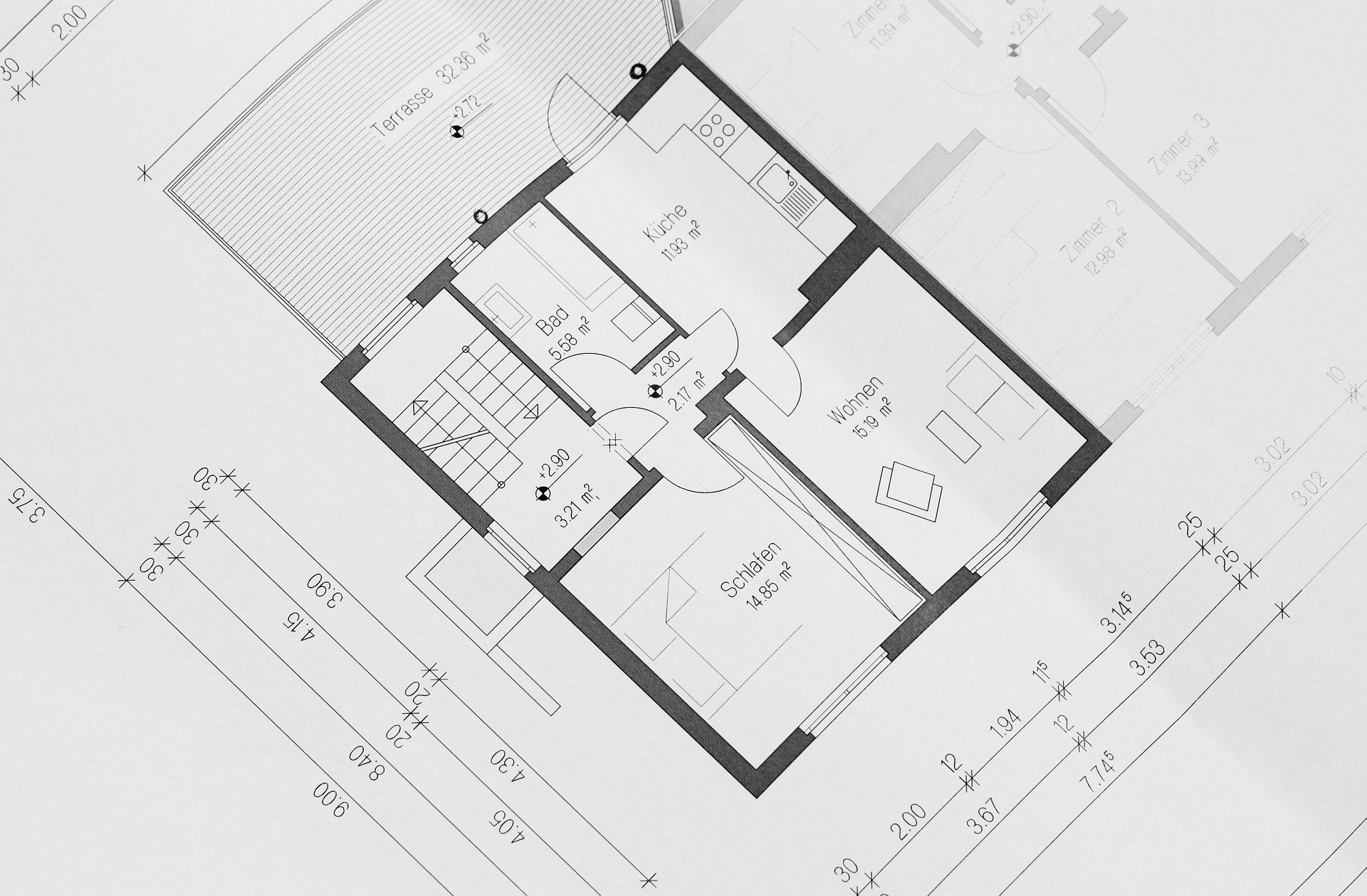 Muestra el plano de una vivienda