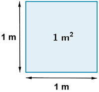 Se muestra una superficie de un metro cuadrado