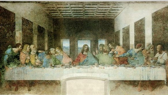 Quizás la mejor obra de Leonardo sea La última cena, situada en el refrectorio del Convento de Santa Maria delle Grazie de Florencia
