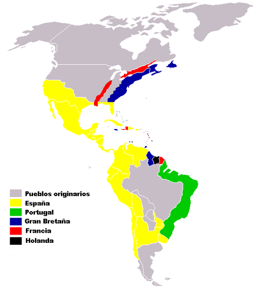 Colonización de América entre el siglo XVI y XVIII por parte de los países europeos