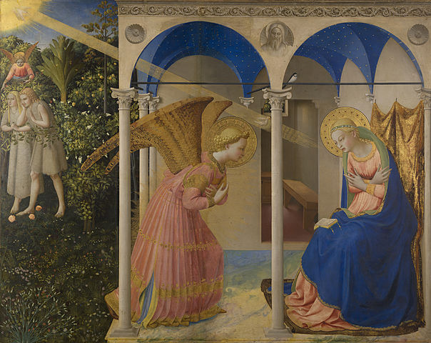La Anunciación de Fra Angélico. De esta obra dijo Vasari que parecía un trabajo realizado en el cielo