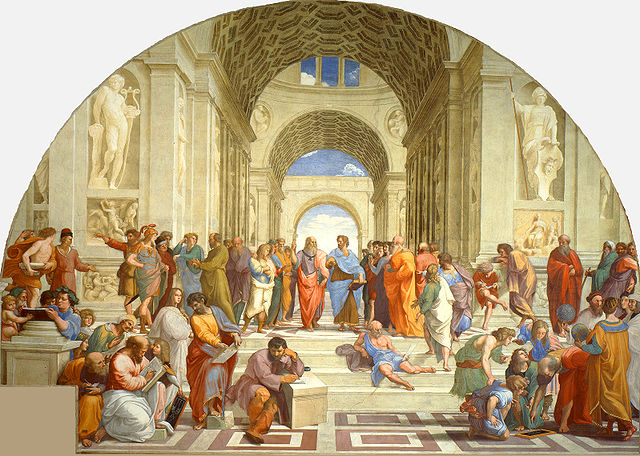 La esuela de Atenas es la más famosa de las pinturas que Rafael realizó en las estancias vaticanas