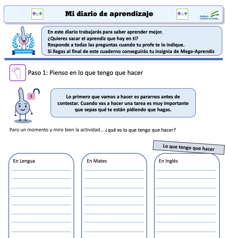 Accede al recurso My learning Diary