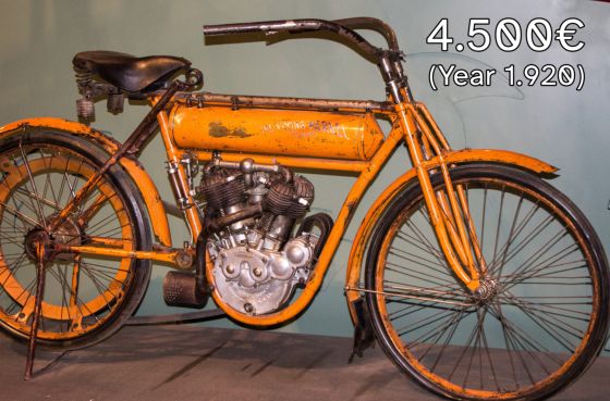 Motocicleta hecha de metal