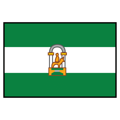 Muestra la bandera de Andalucía
