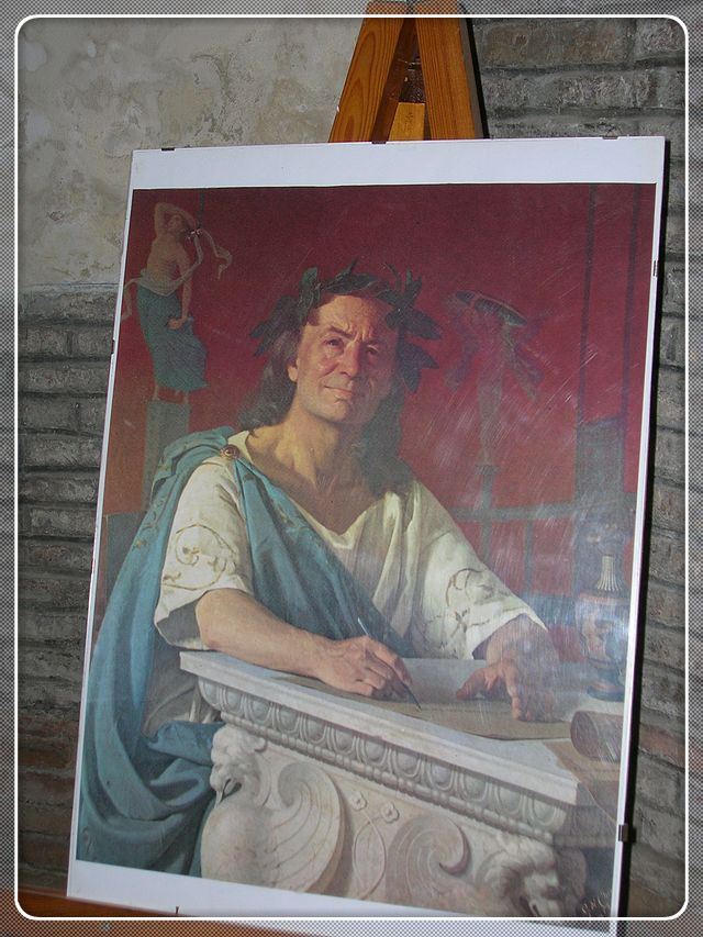 Retrato de Horacio representado como un cuadro dentro del cuadro